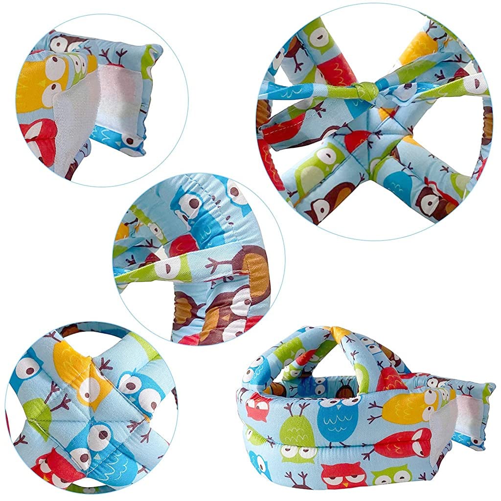 SNOWIE SOFT Baby Helmet Baby Head Protector, Adjustable Size Baby Learn to Walk Or Run Soft Baby Safety Helmet, Infant Anti-Fall Anti-Collision, Baby Helmet for 1 Year Baby (Blue)