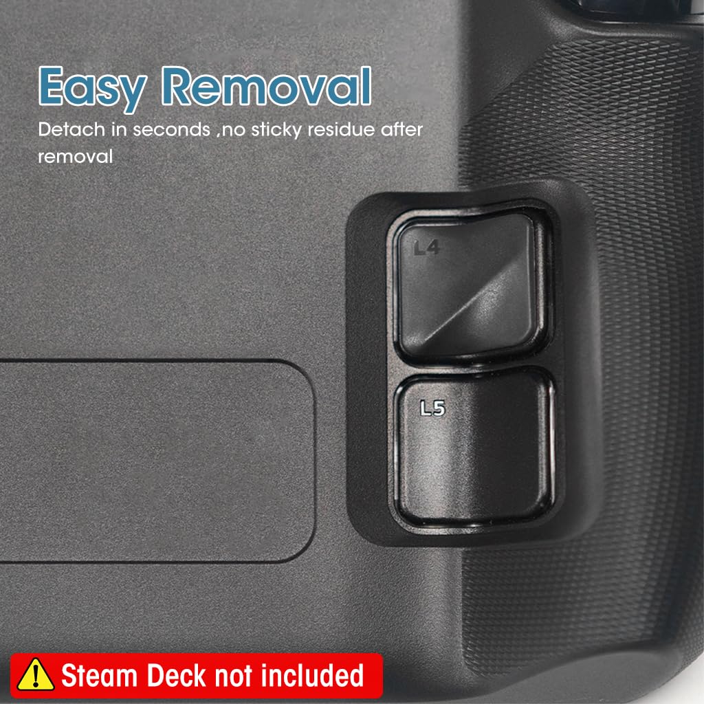 ZORBES 4Pcs Back Button Cover for Skull & Co. Steam Deck DIY Modification Back Button Enhancement Set for Steam Deck ABS Back Button Sticker Steam Deck Accessories