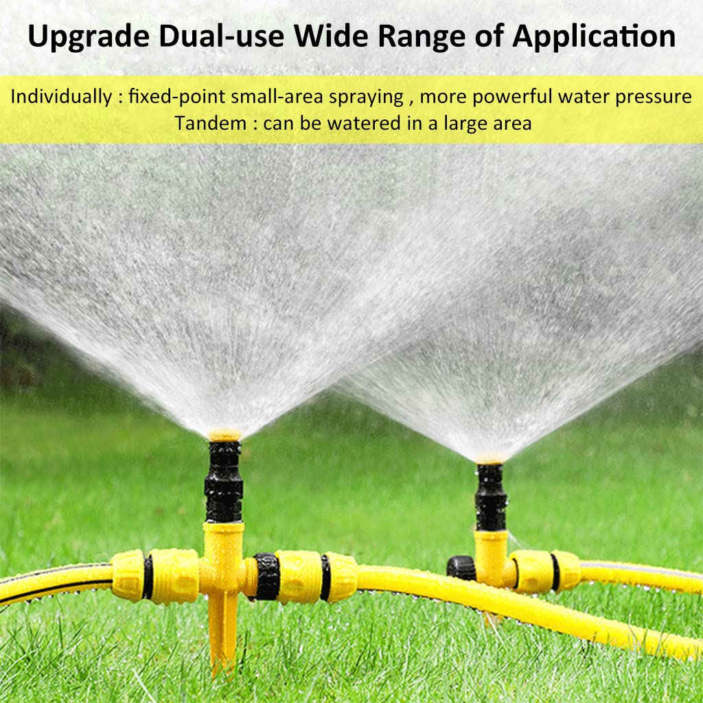 HASTHIP Garden Sprinker for Garden Agriculture Watering, 360° Rotating Irrigation Sprinkler Adjustable Irrigation Angle Sprinkler, Gardening Watering Systems for Outdoor Grass Garden Yard Lawns