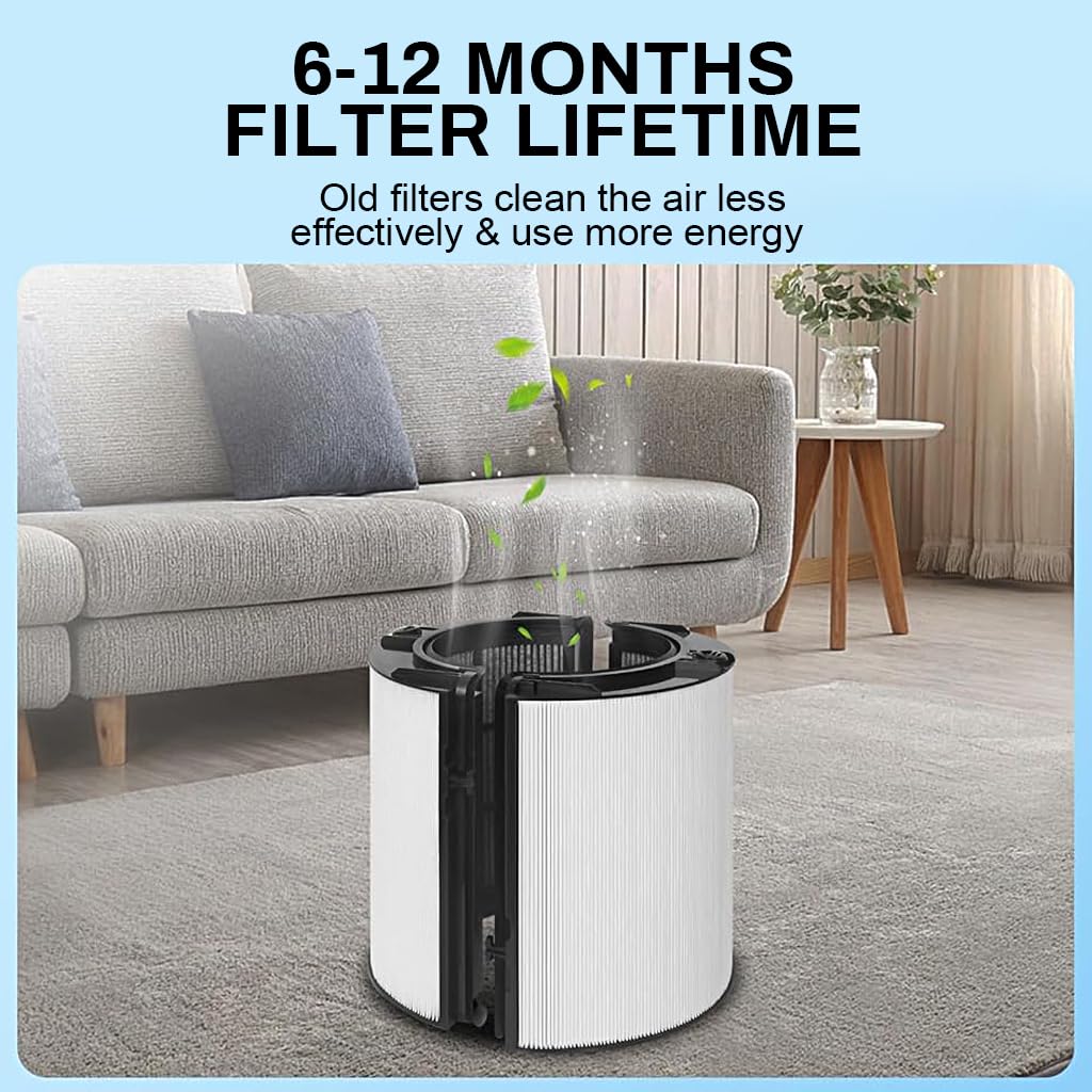 Verilux 2 in 1 Filter for Dyson PH01, True HEPA Filter with Intergrated Activated Carbon Filter Universal Dual Functionality Replacement Filter Dyson PH, TP Series, for PH01 /07/10/, TP07/10 /09/06