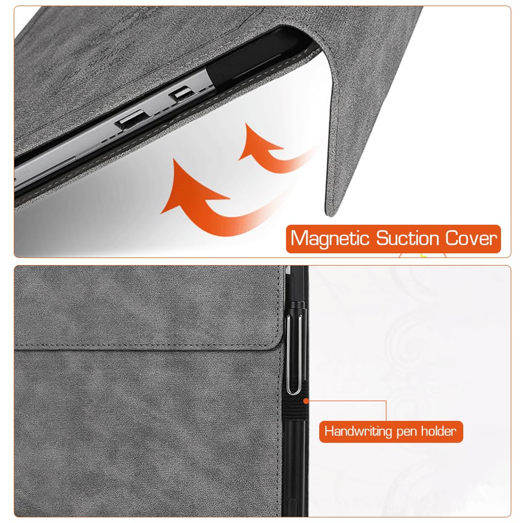ZORBES Tablet Cover for Surface Pro 9 Protective Surface Pro 9 PU Leather Case 2 in 1 Surface Pro 9 Table Case with Anti-Slip Lining & Stylus Pen Desing Fashion Embossing Cover for Surface Pro 9