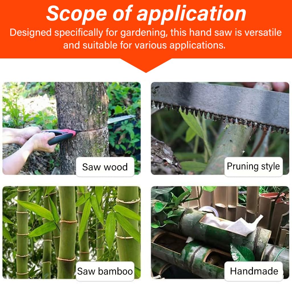 HASTHIP 45cm Hand saw for Wood, Plywood Cutting, Heavy Duty Manganese Steel Heat Treated Handsaw for Pruning, Gardening, High Cutting Efficiency, Hand-Crafted Tool for Carpenter