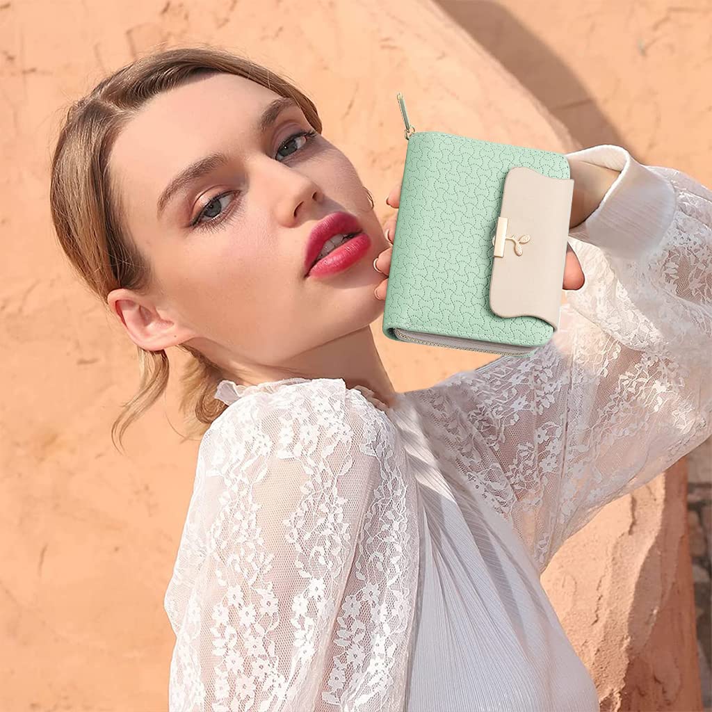 PALAY Small Wallet For Women PU Leather Purse with Zipper Bifold Card Coin Holder Cash Bag Clutch Wallet Fashion Women Wallet Purse Gift Wallet for Girl