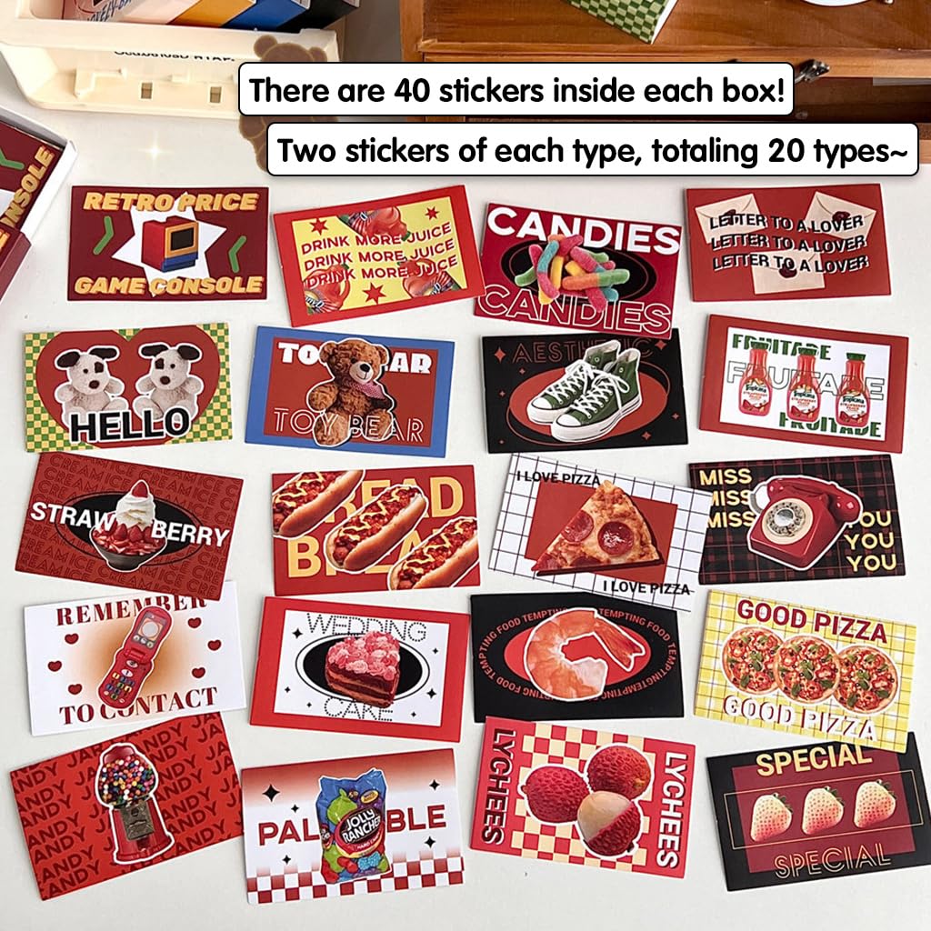 HASTHIP 160Pcs Scrapbook Stickers, Scrapbook Kit Journal Supplies, Decorative Cartoon Stickers with 4 Themes Paper Stickers for Scrapbooking, DIY Crafts, DIY Laptop Case, Wall Decoration