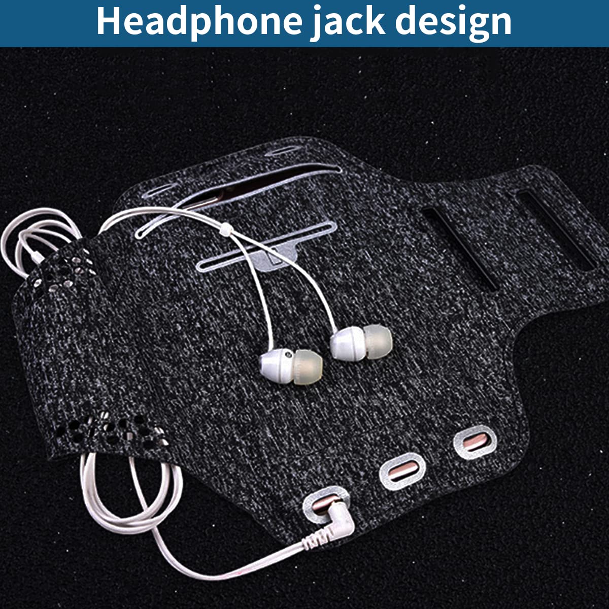 ZIBUYU Phone Armband for Running Anti-Slip Phone Holder for Exercise Armband for 7 inch Mobile PVC Screen Cover Waterproof Phone Holder Earphone Cable Elastic Arm Band for Running, Jogging