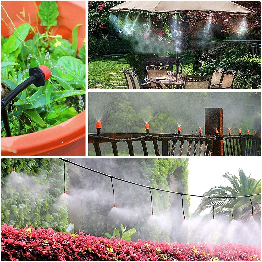 HASTHIP Drip Irrigation Kit for Home Garden 30 Plants with 30m Adjustable Micro DIY Irrigation Kit, Heavy Duty Drip Irrigation Accessories For 30 Pot with Install Kit