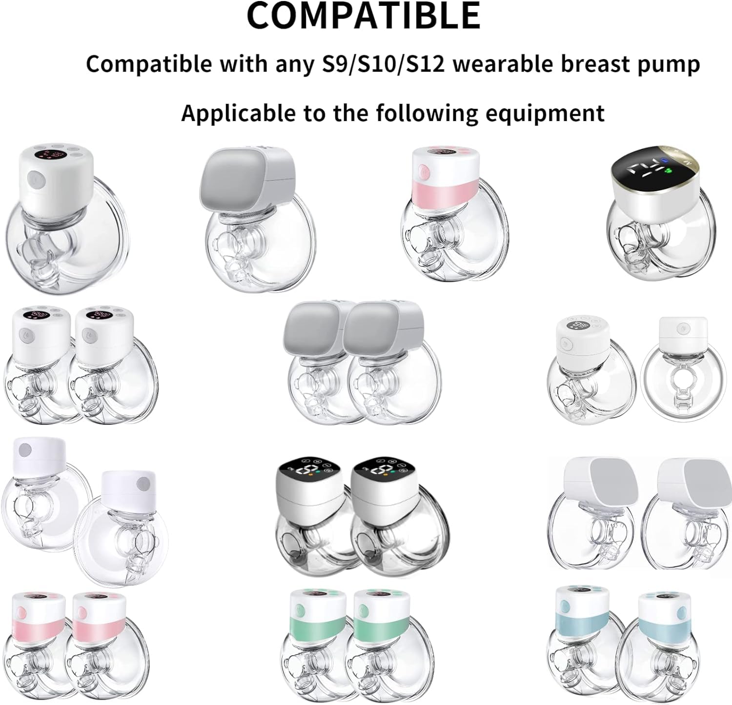 SNOWIE SOFT Breastmilk Collector Cup Wearable Breast Pump Accessories Replacement Parts Milk Collector Cup, Compatible with S9/S10/S12 Wearable Breast Pump Linker Flange, Overall Collector Cup 24MM