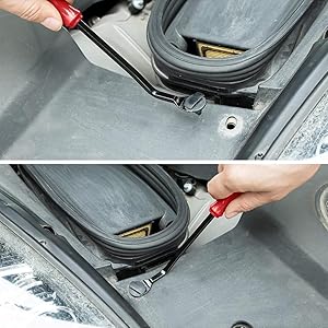 STHIRA® 6PCS Car Repair Tool Clip Pliers Set Rubber Clip Remover Car Trim Removal Kit Fastener Pry Set Repairing with Storage Bag