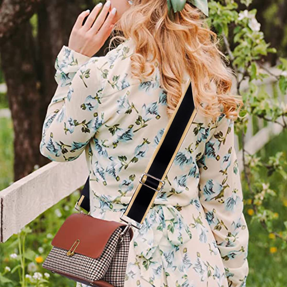 PALAY Shoulder Strap for Bag Snowflake Print Shoulder Strap Polyester Crossbody Bag Strap Replacement Adjustable Shoulder Strap for Handbag, Travel Bag, Crossbody Bag
