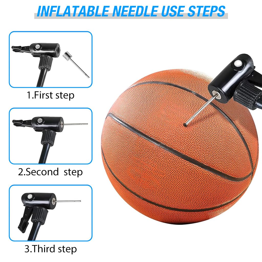 Optifit 30pcs Football Pin with Box, Stainless Steel Football Pump Pin for Blowing Up Football, Basketball, Soccer, Volleyball, Netball, Handball, Universal Inflation Needle