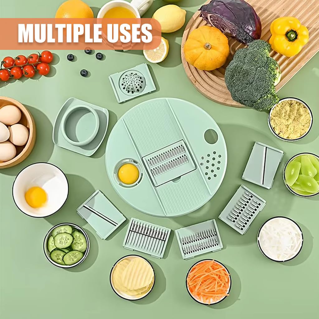 HASTHIP 4L Salad Dryer Bowl Multifunctional Salad Processer Bowl with 6 In 1 Food Processer Blades Large Capacity Salad Dryer Bowl