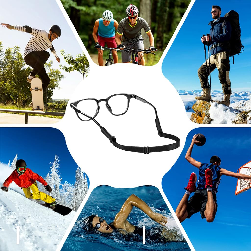 HASTHIP 3pcs Kids Specs Holder Adjustable Eye Glasses Straps Spectacle Chain Elastic Anti-slip Specs Holder Strap No Tail Eyewear Retainer for Kids Children