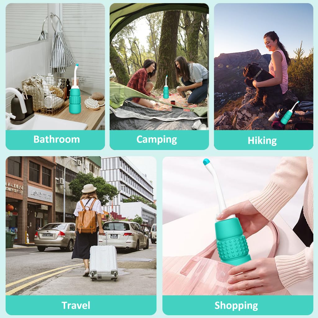 HANNEA Portable Bidet Spray for Toilet,Bidet Bottle 350ml,Portable Shower-Travel Bidet for Traviling,Camping,Women,Postpartum Care,Post-Surgery Recovery, Moms,New Baby & Eldery