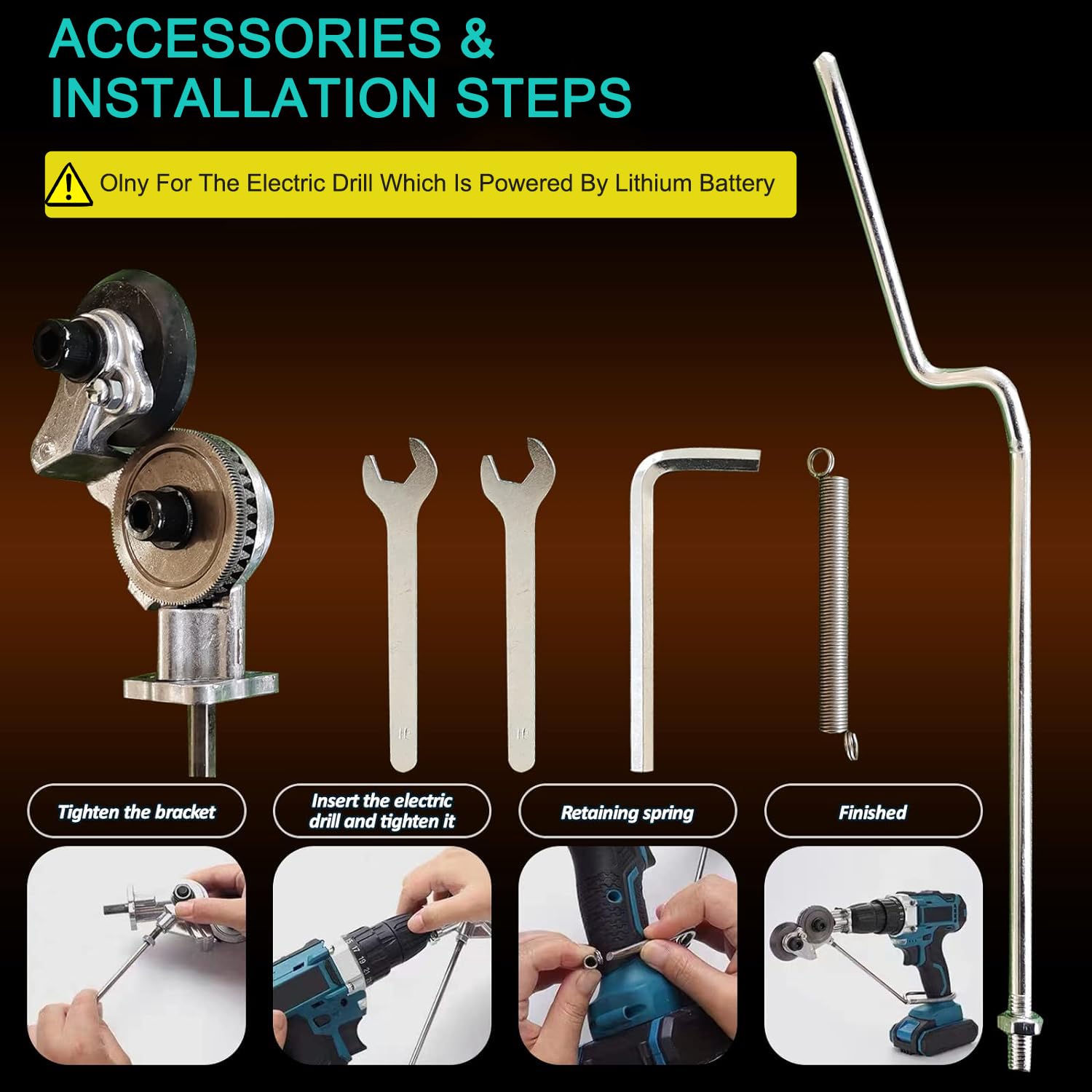 Serplex Electric Drill Plate Cutter Attachment Metal Nibbler Drill Attachment Metal Cutter Sheet Drill Attachment for Metal Cutting Electric Drill Shears Attachment Cutter Nibbler (No Electric Drill)