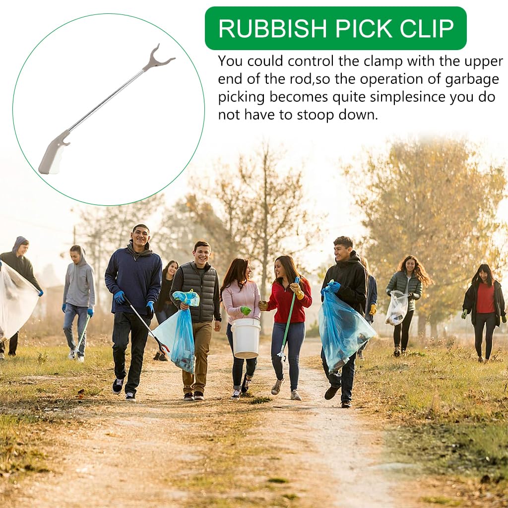 HASTHIP 33'' Waste Grabber Reacher Tool With Easy to Squeeze and Grip Handle for Litter Pick Trash Pick Up, Grabber Claw Pick Up Reacher Tool Assistaive Device for Elderly