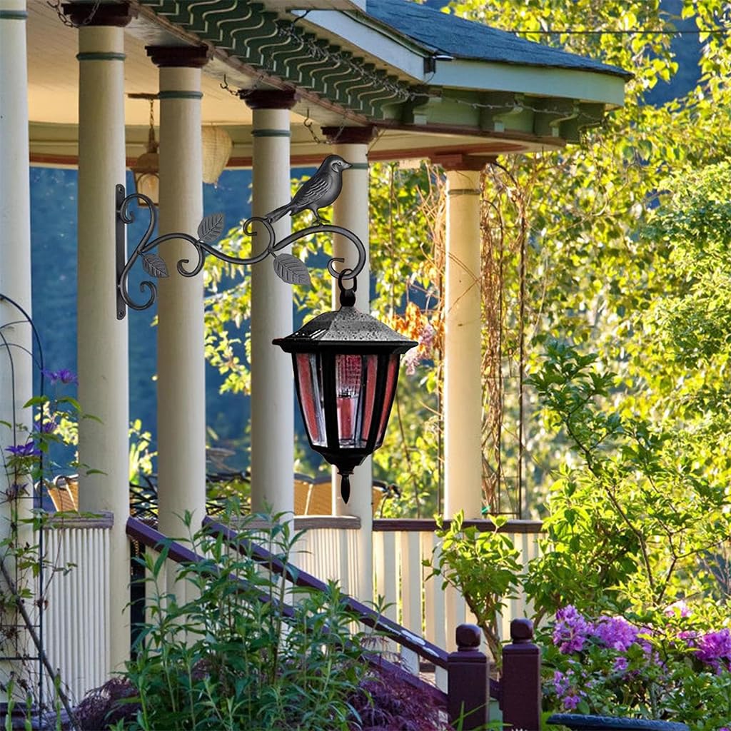 Optifit 2Pcs Metal Wall Hook for Pots, Bird Feeders, Planters, Lanterns, Macrame, Wind Chimes, Heavy Duty Wall Hangers Decorative Wall Brackets for Indoor Outdoor Decorition