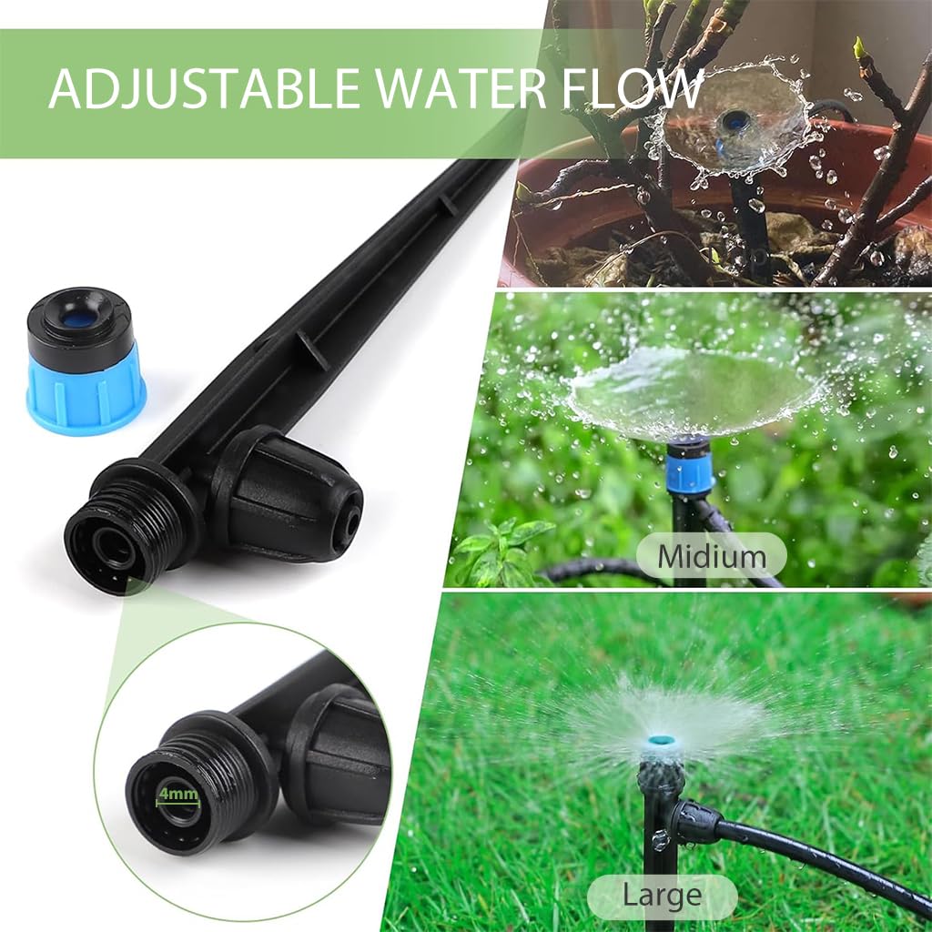 HASTHIP 30Pcs Irrigation Stakes 13.2cm Connectable Plant Watering Stakes Slow Drip Irrigation Emitters Reuseable Plastic Slow Dripping Watering Stakes for Flower Pots, Plant Pot, Flower Beds
