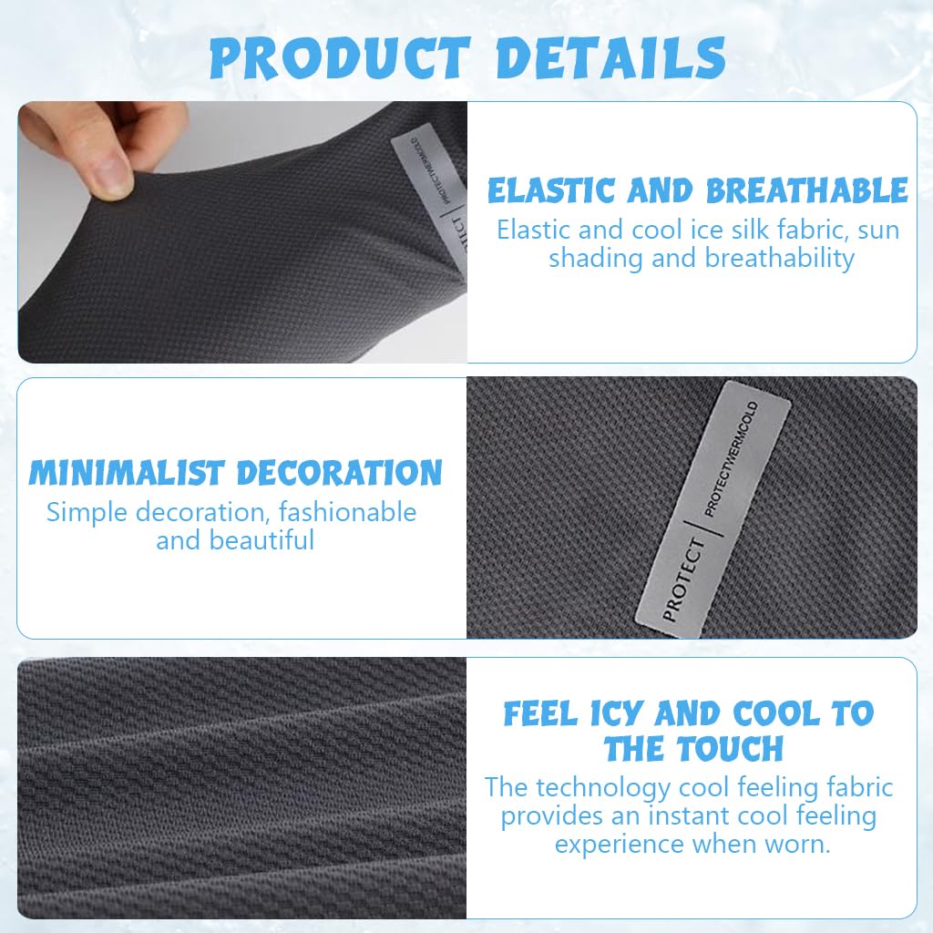 Proberos Summer Bandana Face Mask Cooling Arm Sleeves, UV Protection Neck Gaiter and Sleeves for Outdoor, Fishing Running Motorcycle, Headwear Scarf Face Coverings