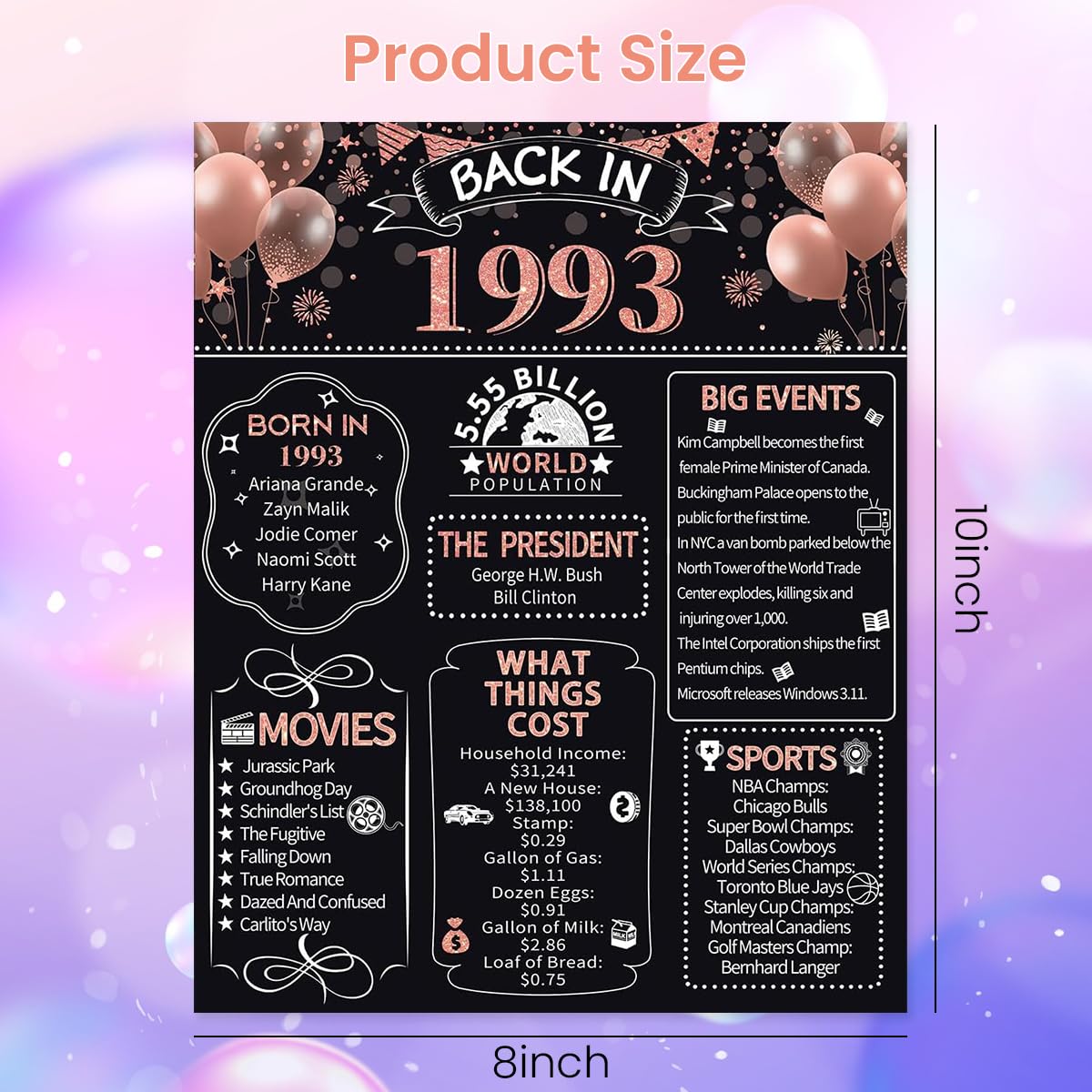 HASTHIP 30th Birthday Card Gifts for Men and Women, Happy and Funny Birthday Cards for Husband, 30th Anniversary Cards Gifts for Couples, Back in 1993