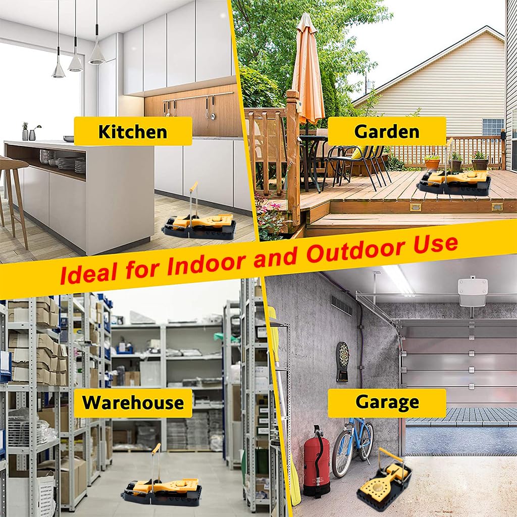 Optifit 2Pcs Rat Traps for House Garden Patio, Reusable Mouse Traps for Mice, Rats, Chipmunks, Squirrels, Hamsters and Other Rodents, Quickly Slam Rat Killer for Indoor and Outdoor