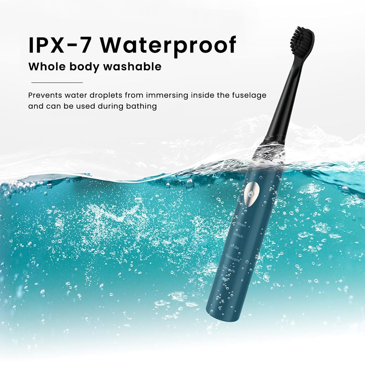 HANNEA USB Electric Toothbrush Ultra-sonic Electric Toothbrush with 4 Replacement Bristles Brush Heads, USB Rechargeable Toothbrush with 5 Modes, IPX7 Waterproof Electric Toothbrush