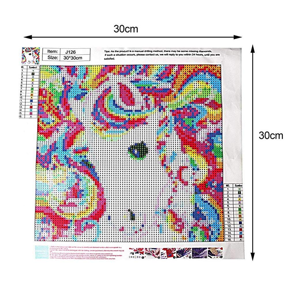 HASTHIP DIY 5D Unicorn Diamond Painting Kits Full Drill Crystal Rhinestone Embroidery Pictures Arts Craft for Home Wall Decor