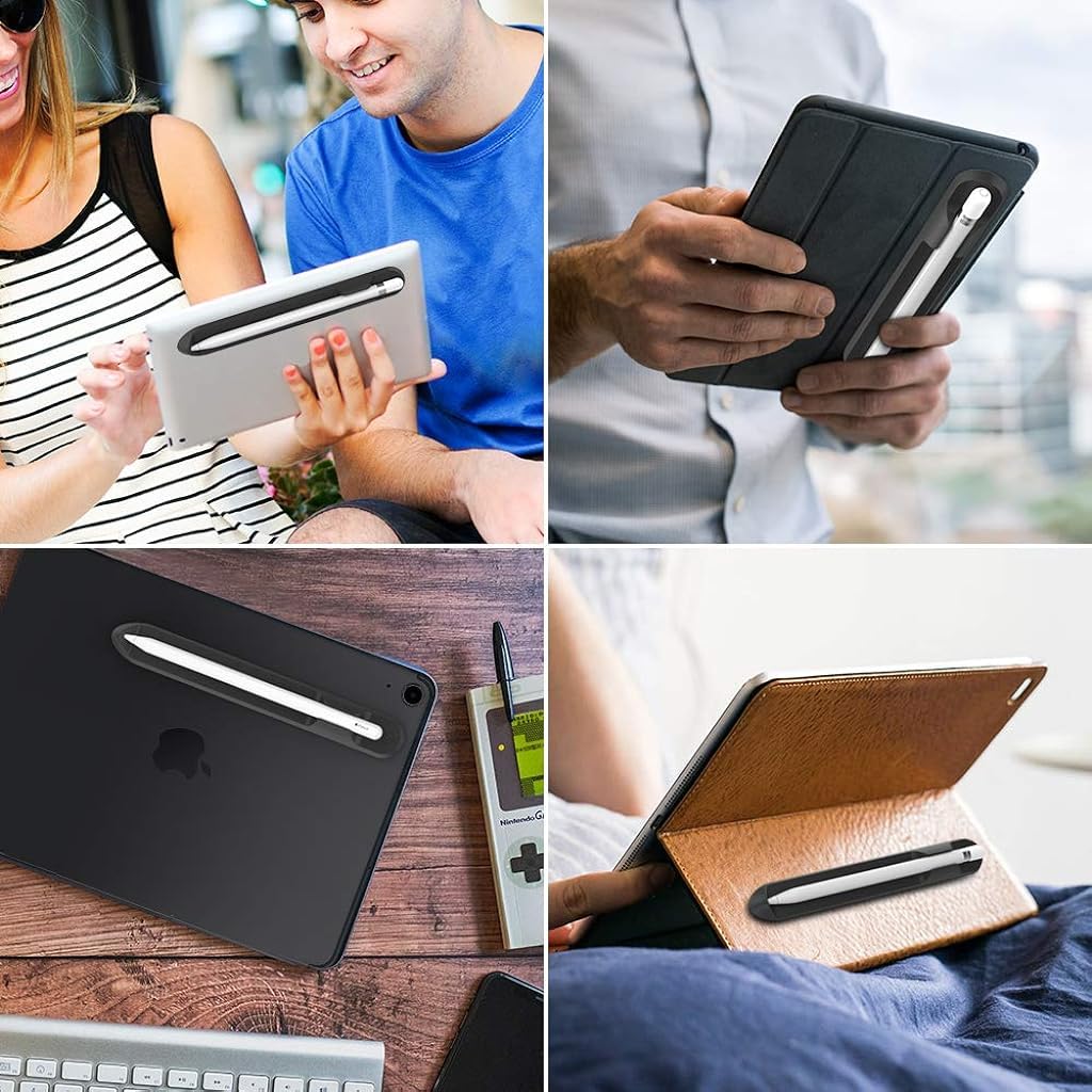 ZORBES Stylus Pen Holder for Apple Pencil 1st & 2nd Generation Strong Magnet Attaching Apple Pencil Holder for iPad, Laptop Silicone Holder for Apple Pencil 1st & 2nd Gen, No Apple Pencil