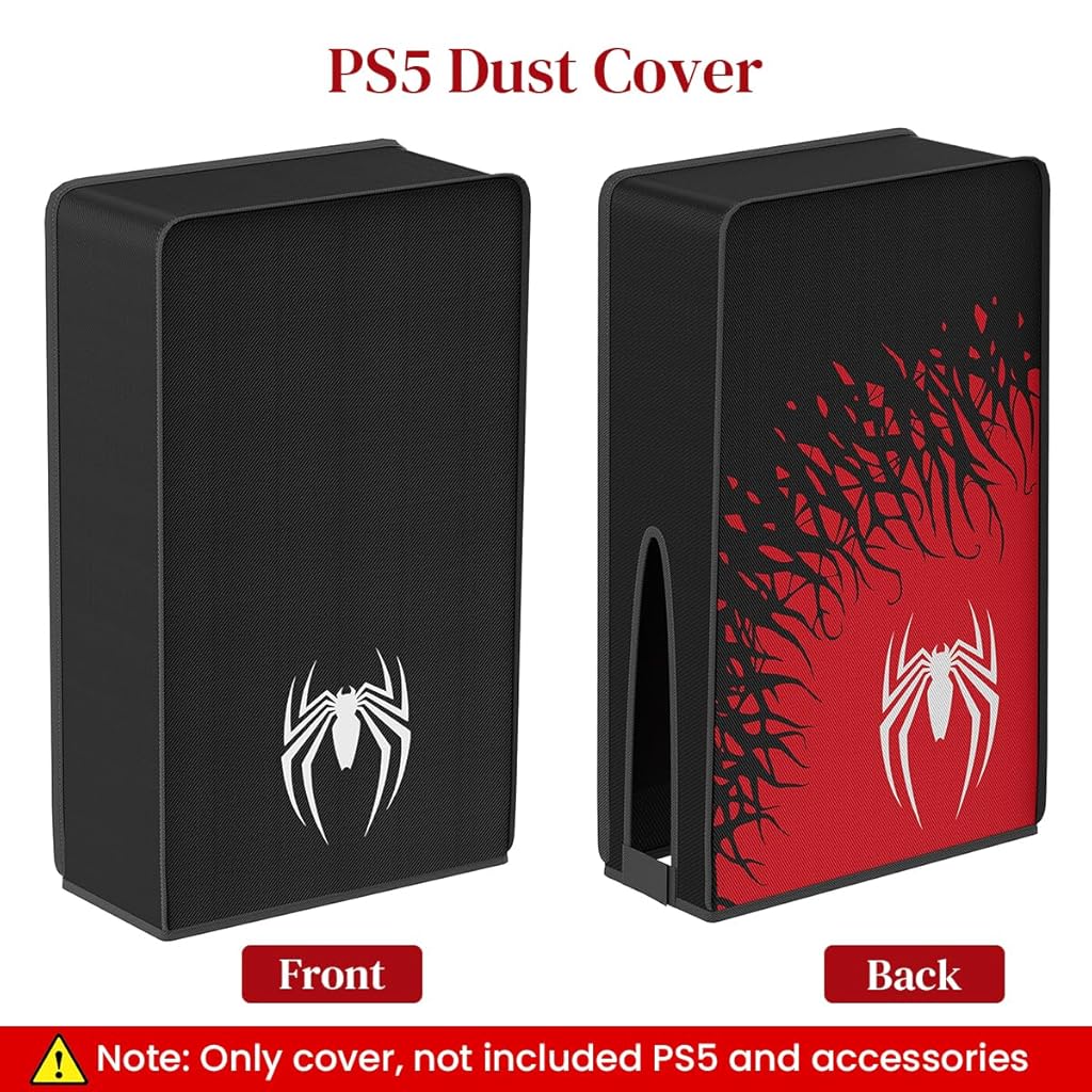 ZORBES Dust Cover for Sony PS5 Console, Oxford Cloth Dustproof Cover AntiScratch Waterproof Protective Case for Sony Playstation 5 Game Console Cover Sleeve for PS5 Accessories Digital Edition & Disc Edition