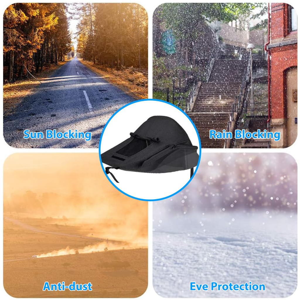 SNOWIE SOFT Sun Shade for Stroller with Mesh Window, Universal Size UV Protection Sunshade for Baby Stroller, Rainproof Stroller Canopy Breathable Stroller Cover