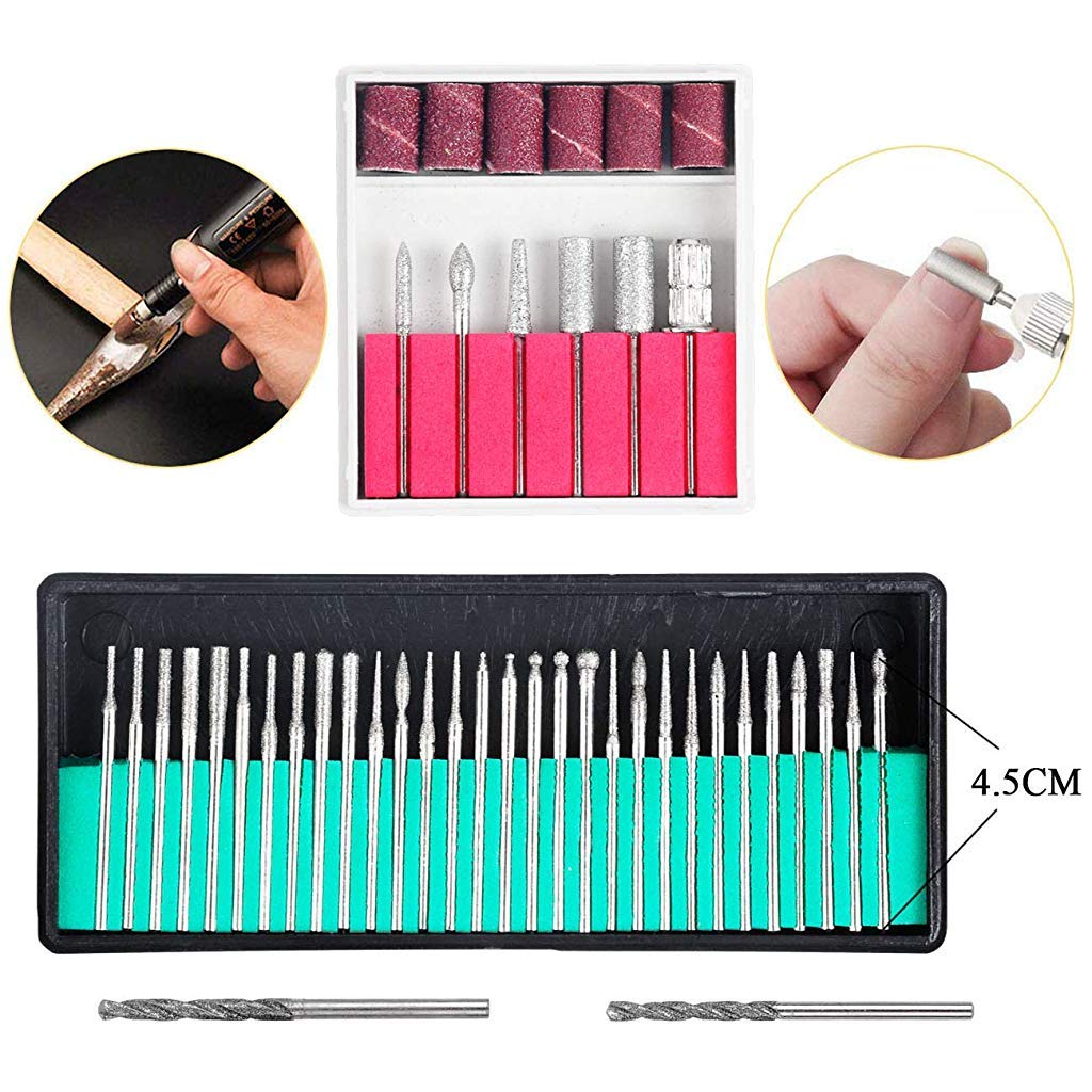 HASTHIP 70 Pcs Engraving Tool Kit, Multi-Functional Electric Corded Engraver Pen DIY Rotary Tool for Jewelry Glass Wood Metal Ceramic Plastic with Scriber, 52 Accessories and 16 Stencils