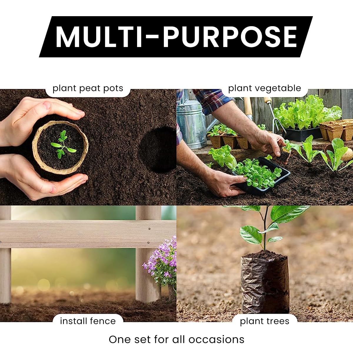 Optifit 2pcs Auger Drill Bit for Planting Gardening, 1.6 x 16In & 3.5 x 16In Twist Drill Bit, Carbon Steel Twist Drill Bit, Suit for 3/8