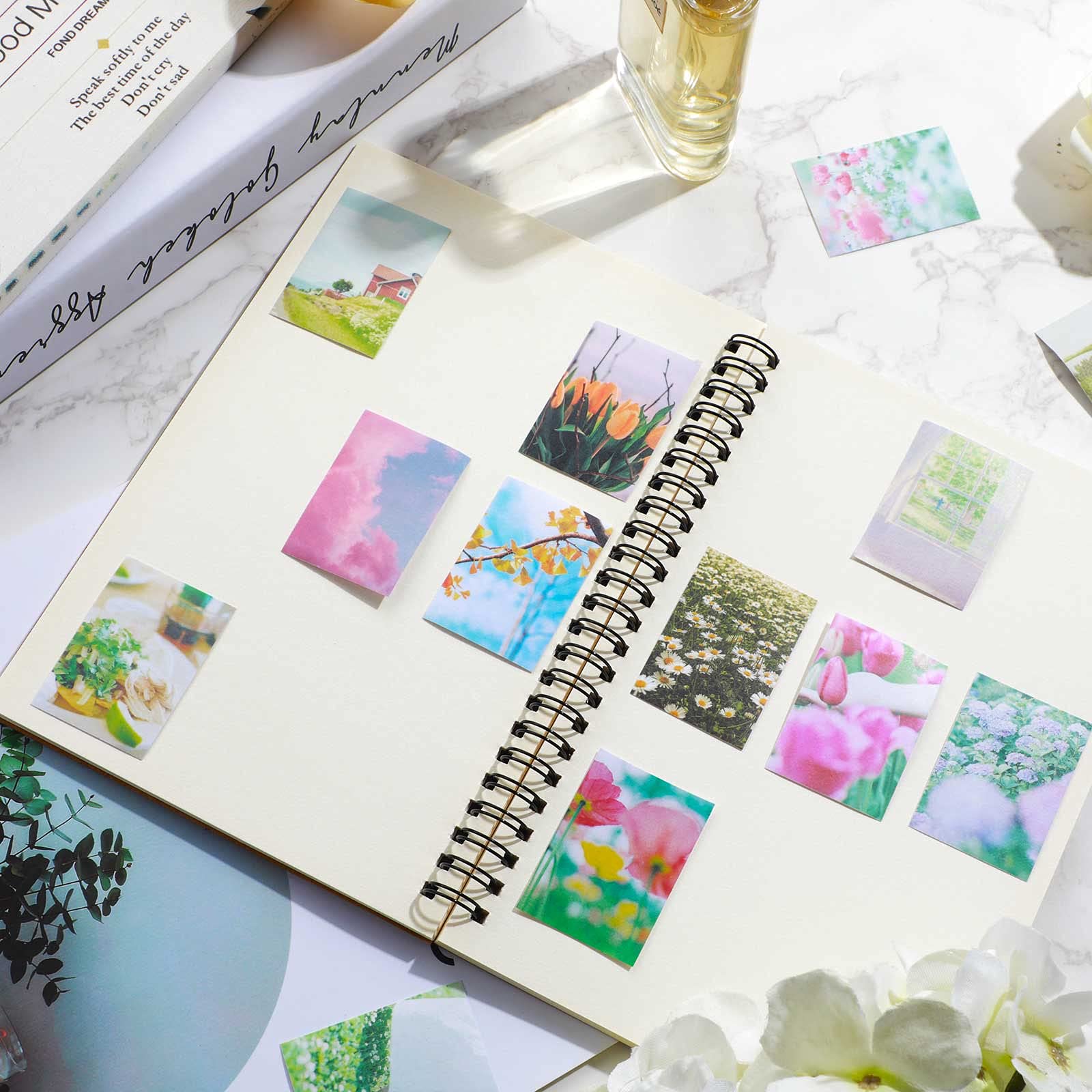 HASTHIP Vintage DIY Scrapbooking Paper 800 Sheets Decorative Paper Collection for Art Craft DIY Album Sticker Vintage Journal Stickers Journaling Bullet Notebook Sticker