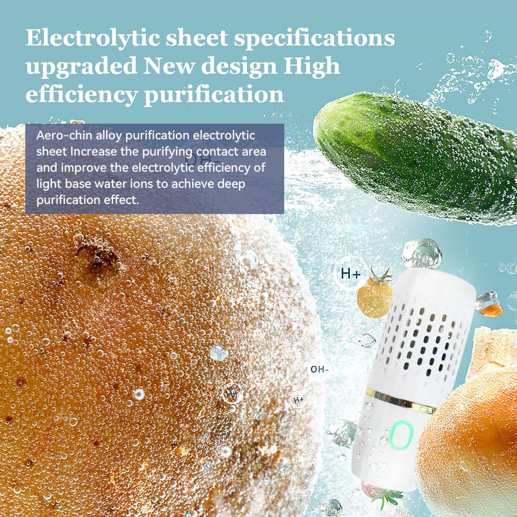 HANNEA Fruit and Vegetable Washing Machine,Portable Fruit Cleaner Device in Water-Fruit and Vegetable Cleaner for Cleaning Fruit, Vegetable, Rice, Tableware,Kitchen