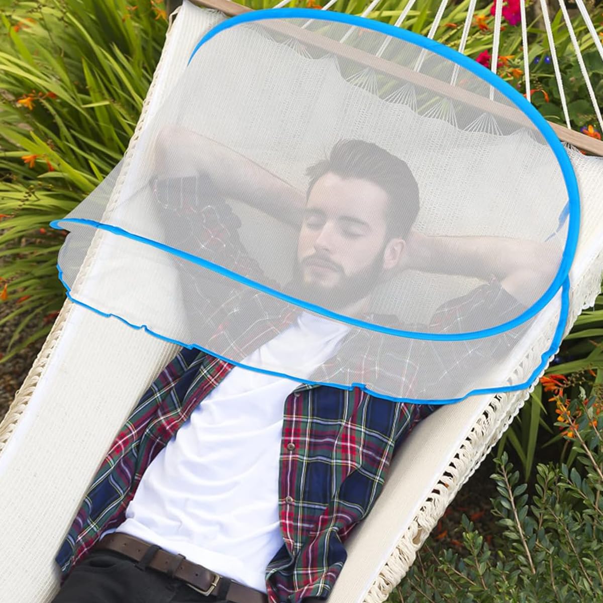 HASTHIP Foldable Mosquito Net for Single Bed with Storage Bag, Portable Pop-Up Mosquito Net for Home, Travel, Outdoor, 80cm(W) x 140cm(L) x 56cm (H)
