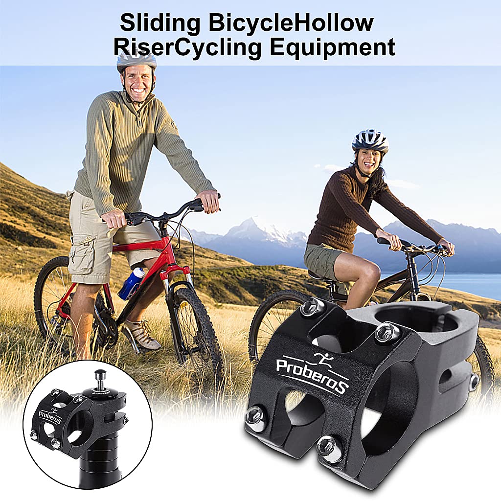 Proberos 31.8MM Aluminum Alloy Cycling Bicycle Bike MTB Handlebar Stem High-Strength Handlebar Stem Fit for Most Mountain Bike Road Bike MTB BMX Track Bike (Black)