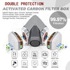 Serplex Gas Mask Set Respirator with Filters and Goggle Activated Carbon Mask Gas Mask Paint Respirator for Epoxy Resin, Wall Painting, Welding, Polishing, Spraying, Mold Removal, Construction Serplex Gas Mask Set Respirator with Filters and Goggle Activated Carbon Mask Gas Mask Paint Respirator for Epoxy Resin, Wall Painting, Welding, Polishing, Spraying, Mold Removal, Construction