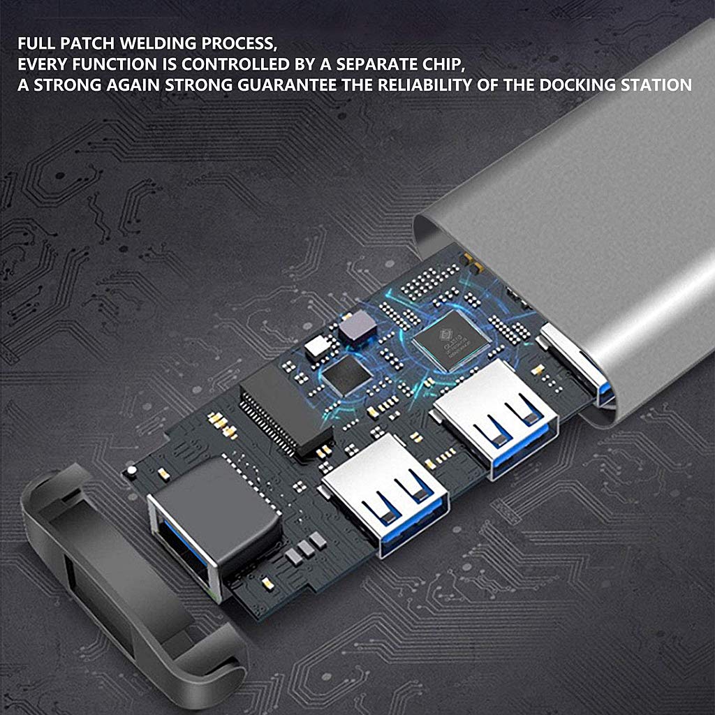 ZORBES Grey USB Hub 3.0 for PC,4 Port High Speed USB Hub with Aluminium Shell,Compatible for PC,MacBook,Mac Pro,Mac Mini,iMac,Surface Pro,XPS and PC