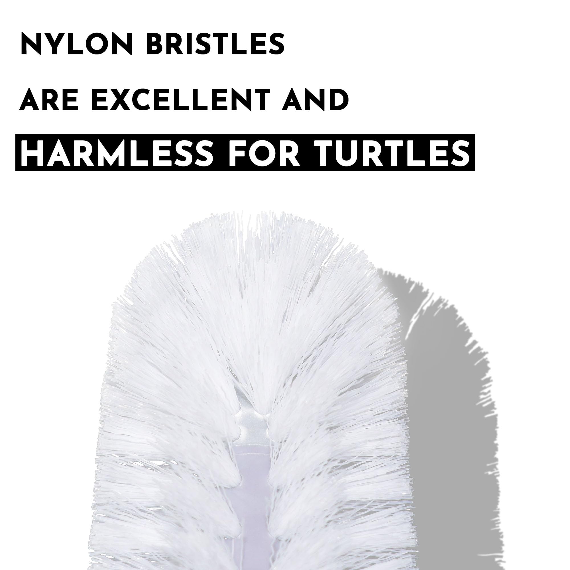 Qpets Turtles Brush, Grooming Brush for Turtles with Suction Cup, Grooming Brush for Turtle Tank Soft Bristle Grooming Brush for Turtles