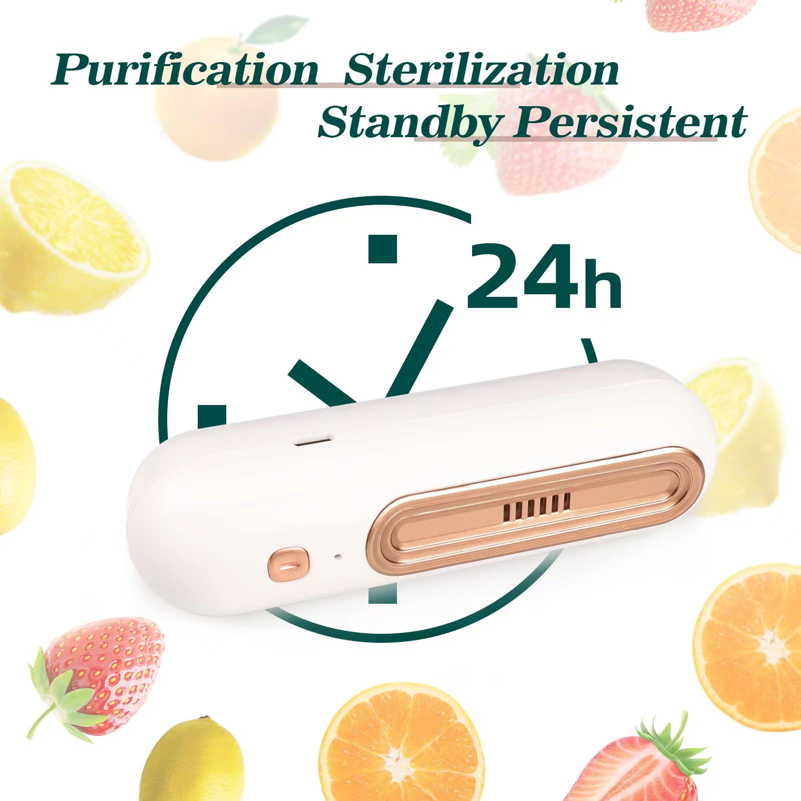 HASTHIP Mini Fridge Deodorizer USB Deodorizer with Purple Light Sterilization Refrigerator Odor Eliminator for Fridge, Kitchen, Closet, Room, Pet House, Car