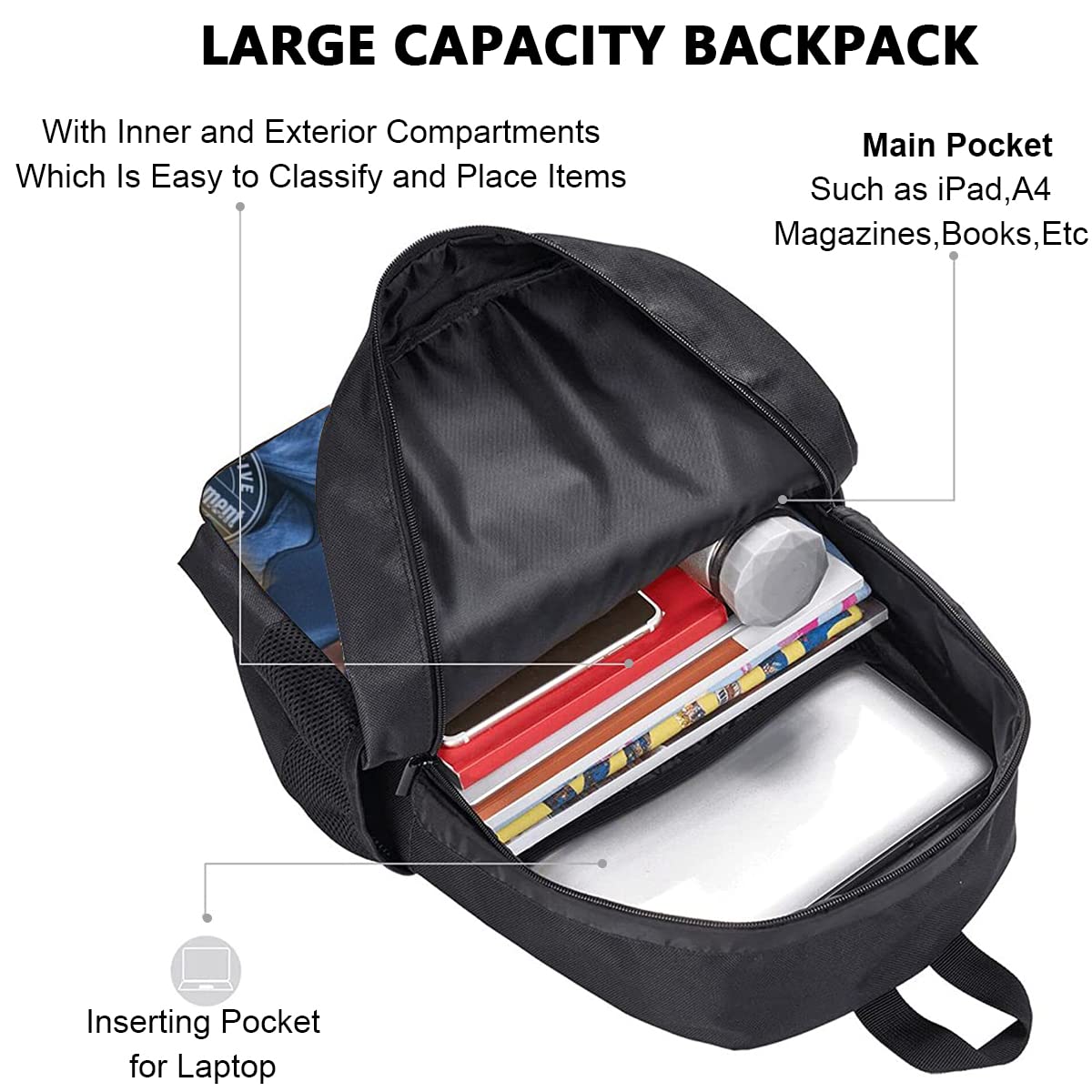 PALAY BTS Bag For Girls School Backpack Kpop BTS Bangtan Boys Casual Backpack Bag for Students 16inch Laptop Backpack Large Capactity Backpack for Boys Travel School