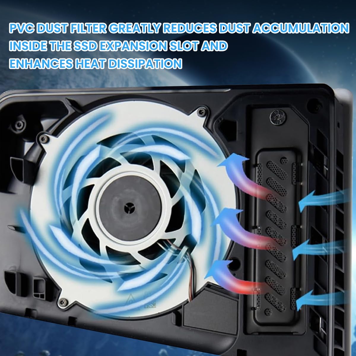ZORBES PS5 Slim SSD Heatsink Cover, M. 2SSD Expansion Slot Heat Dissipation Dust Cover PS5 Slim Aluminum Alloy SSD Dust Cover
