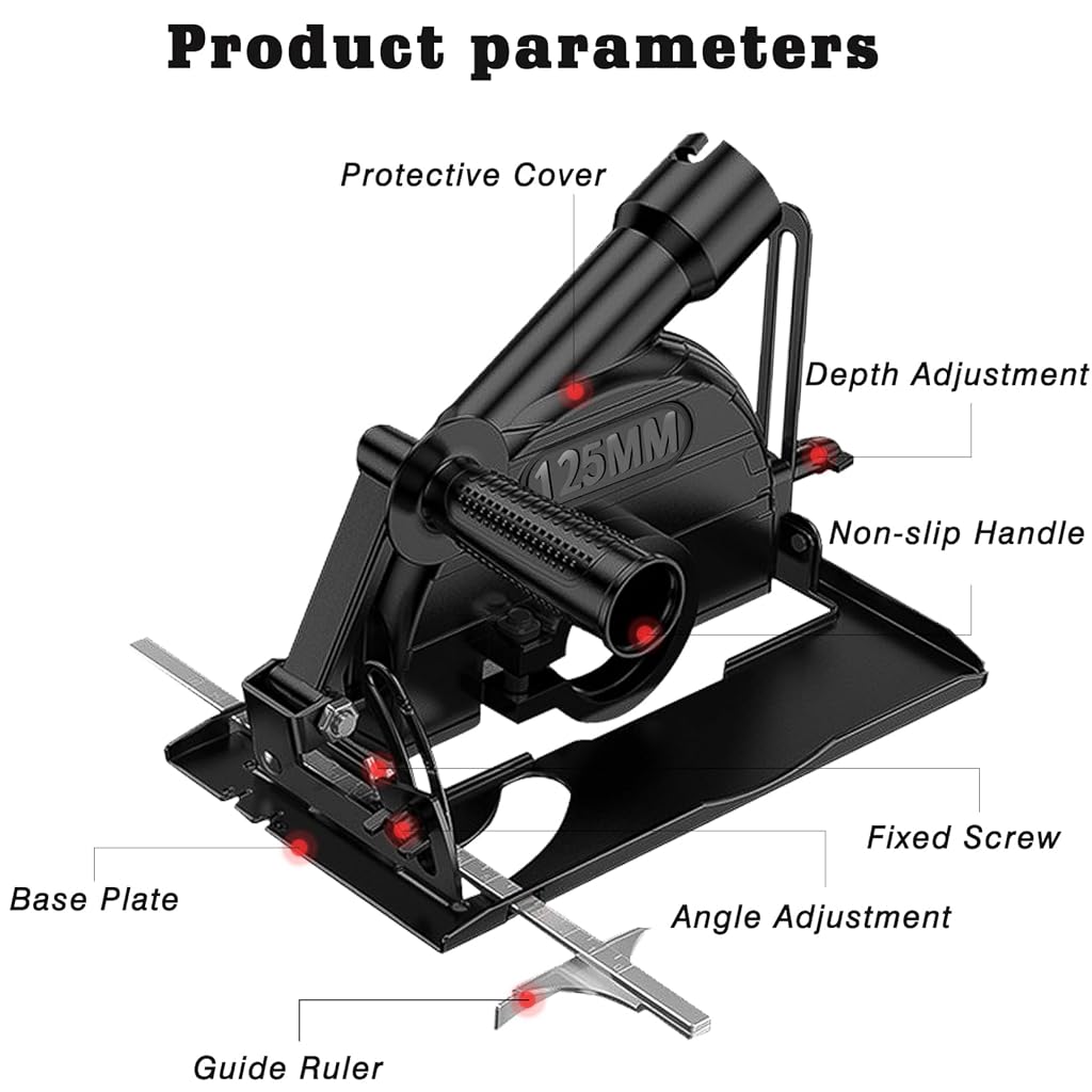 Serplex Angle Grinder Cutting Bracket, Angle Grinder Stand Angle Grinder Holder, 45° Adjustable Angle Grinder Accessories Shield Cover for 100-125mm Angle Mill, Cutting Machine Woodworking Table Tool