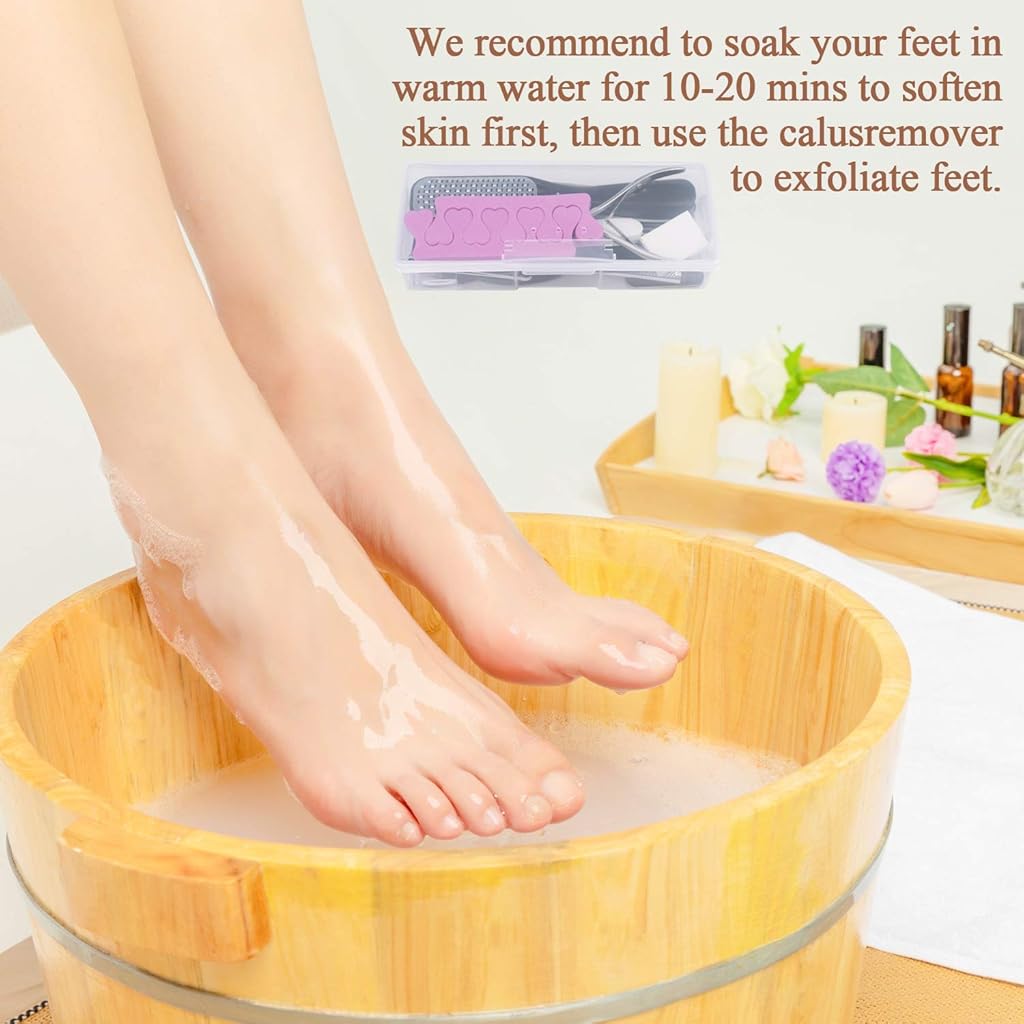 HASTHIP 20 in 1 Pedicure Tool Set, Portable Manicure Machine, Foot Care Foot File, Callus Removal Nail File, Stainless Steel Foot File (For Men And Women), Father's Day Gift