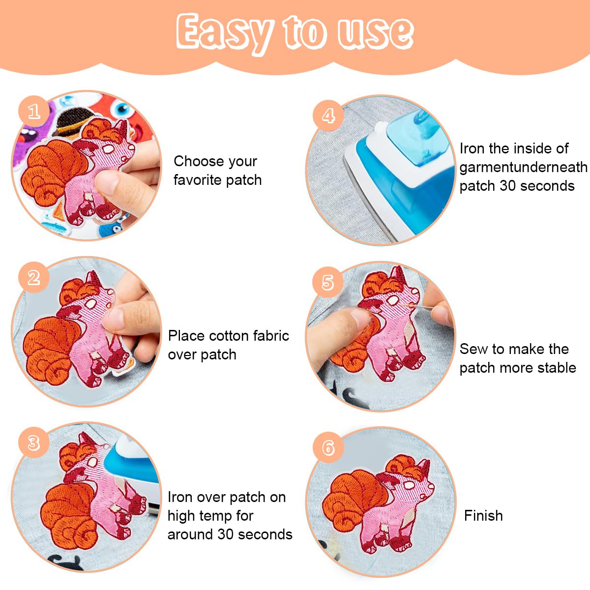 FANCYKU Cartoon Applique Patches