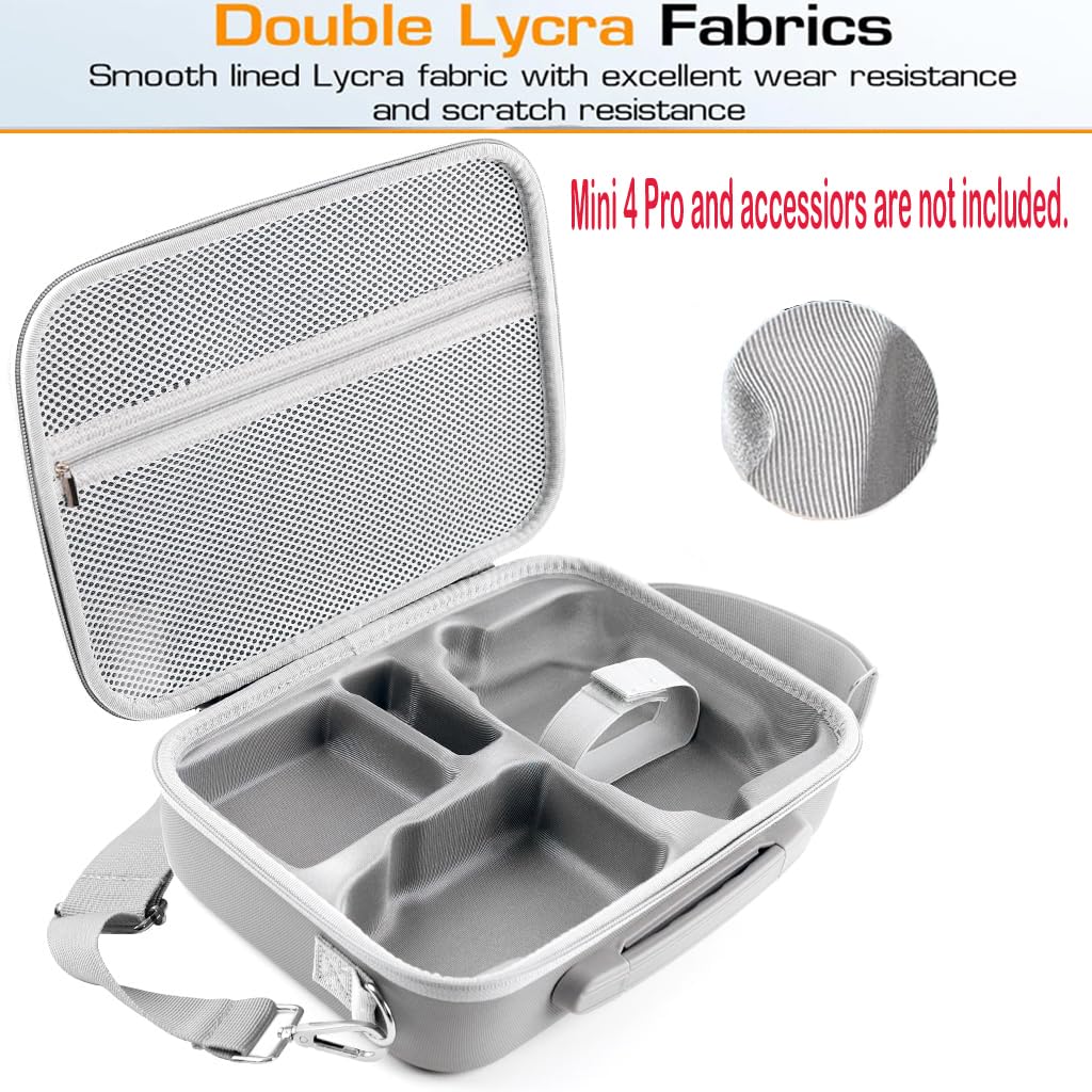 ZORBES Carrying Case for DJI Mini 4 Pro, Mini 4 Pro RC 2 Case, Storage Case for DJI Mini 4 Pro Accessories with Shoulder Strap, Portable Travel Case for DJI Mini 4 Pro and DJI RC 2 Controller Accessories Bag