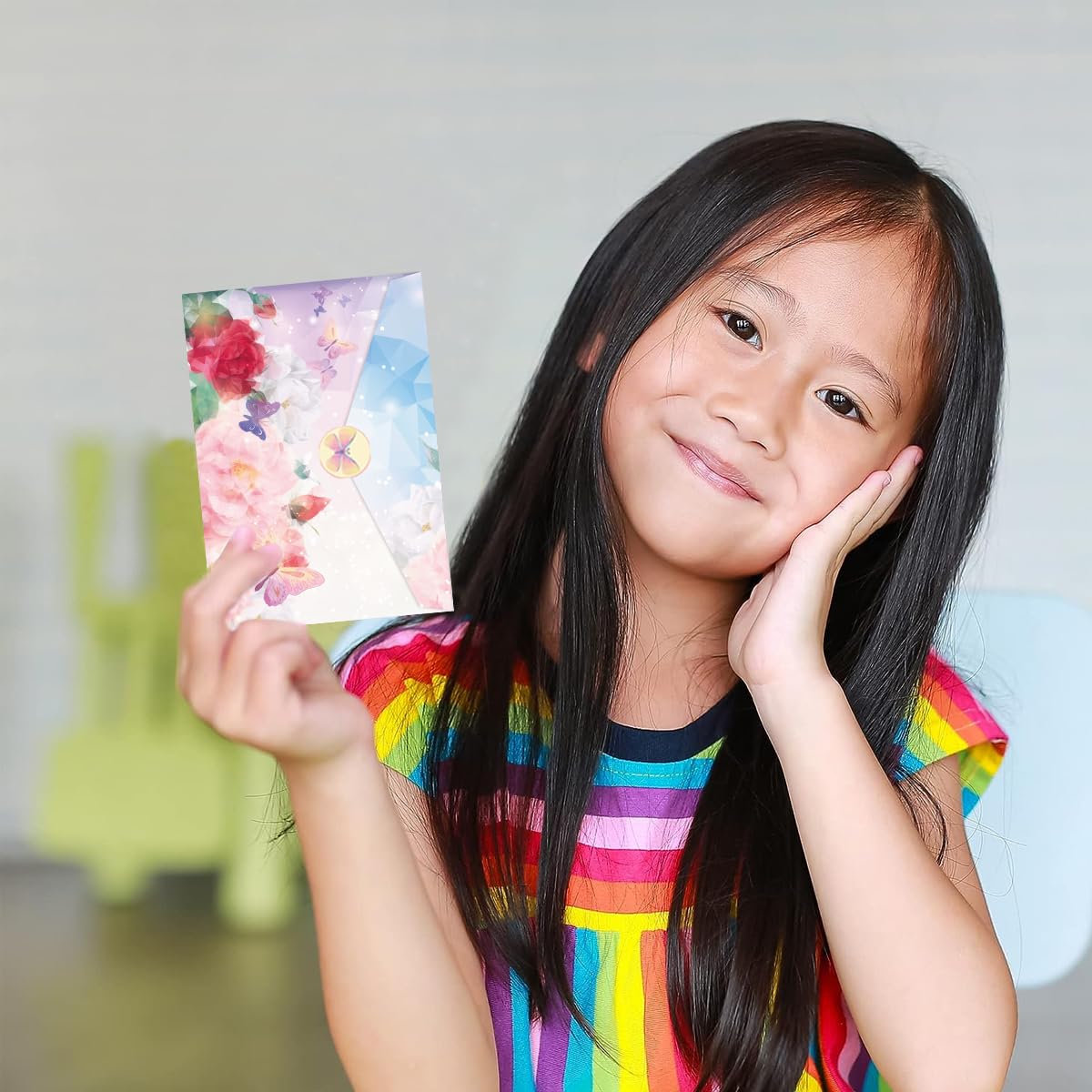 Climberty 12Pcs Butterfly Birthday Invitation Cards with 12 Envelopes & Stickers for Kids' Birthdays, Create Unforgettable Event Experiences, Perfect for Kids' Birthday, Baby Showers, and Weddings