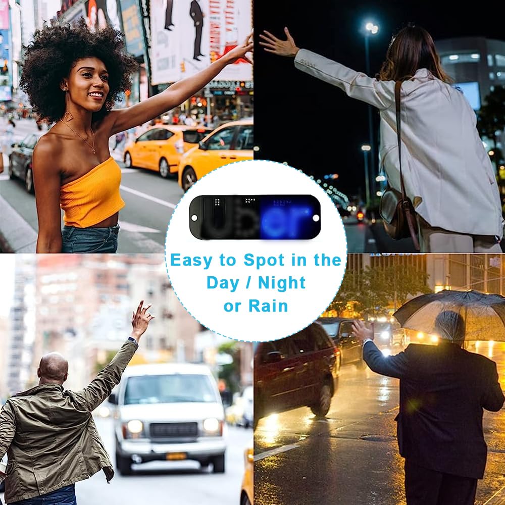 STHIRA Beacon Light for Car LED Light Sign for Car with Sunction Cups, Blue Light Light Sign, TYPE C Plug and Play Beacon Light with Switch