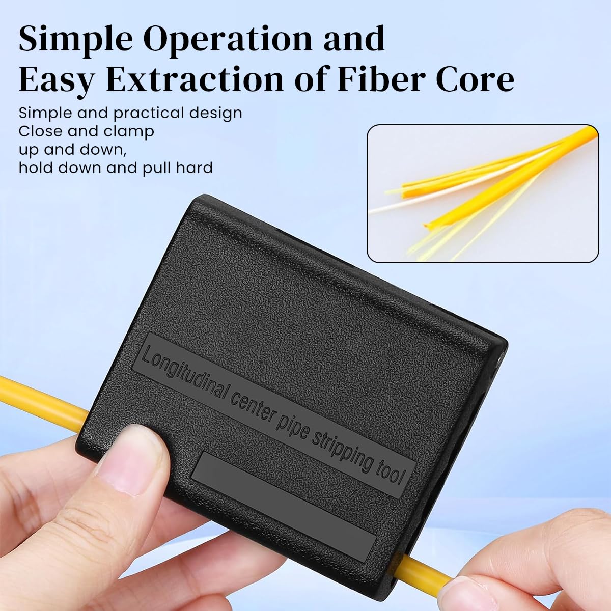 Serplex Fiber Optic Cable Stripper Multi Fiber Optic Stripper for 4.5mm/6mm/7mm/8mm/11mm Fiber Optic Mid Open Alloy Blade Design Multi Purpose Fiber Optic Stripper Tool
