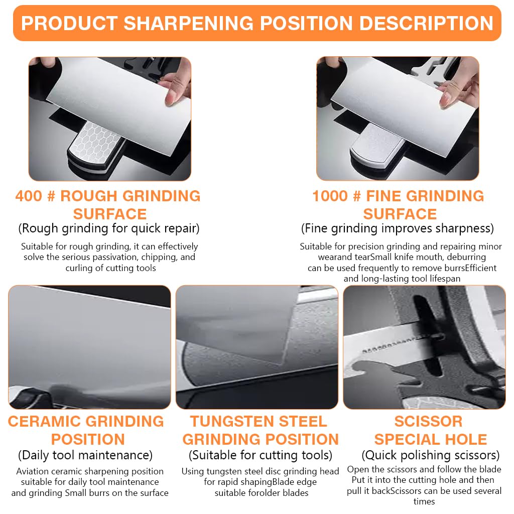 HASTHIP Diamond Sharpening Plate Double-Sided 400/1000 Grit Diamond Sharpener Kitchen Scissors Sharpener Polishing Ceramic Sharpener Honing Sharpener Kitchen Sharpener for Chef Cutters, Scissors