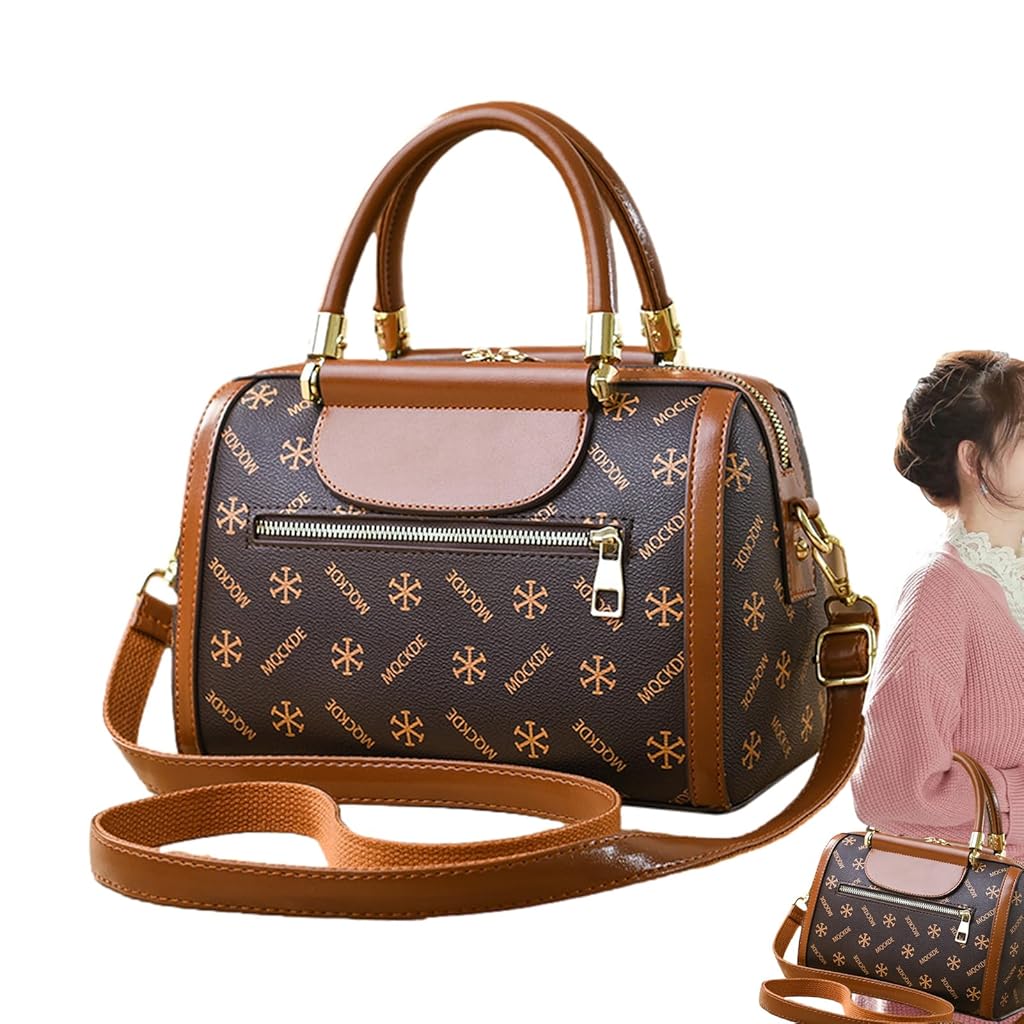 PALAY Handbag for Women Fashion Vintage Print Hand Bag with Shoulder Strap Evening Bag Shoulder Bag Crossbody Bag Casual Handbag Mother's Day Gift Christmas Gift for Sisters, 25x14x18cm